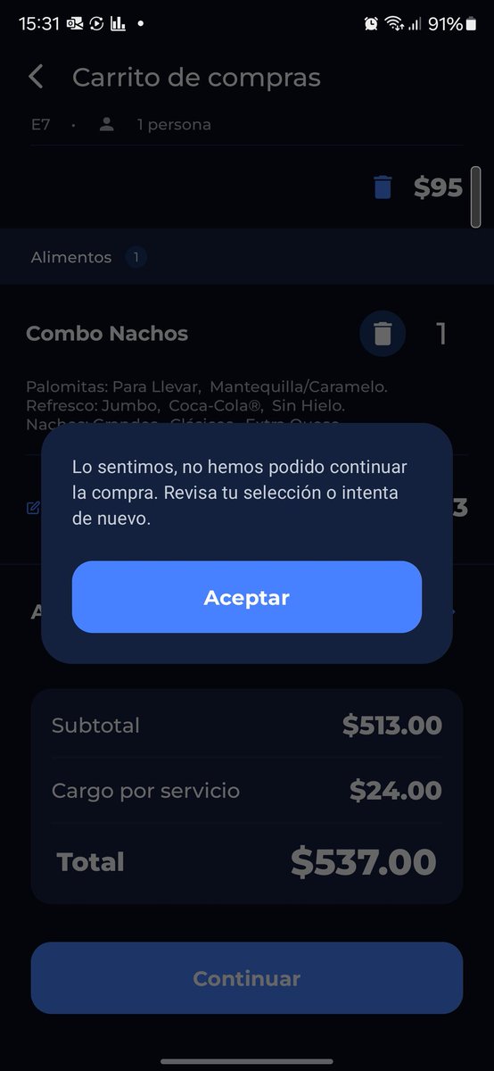 ferreyes's tweet photo. @Cinepolis ¿Qué onda con tu app? https://t.co/co0X5hfdJb