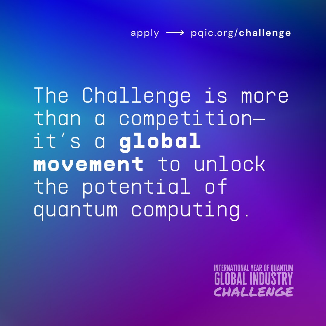 ConnectedDMV's tweet image. ⏳ Only 5 DAYS left to join the Global Industry Challenge!
Use quantum to solve real-world problems with top innovators.
🌐 Virtual. 🌍 Global. 💡 Transformational.
Phase 1 open through May 5 — apply now: pqic.org/challenge
#Quantum #IYQ2025 #GlobalIndustryChallenge