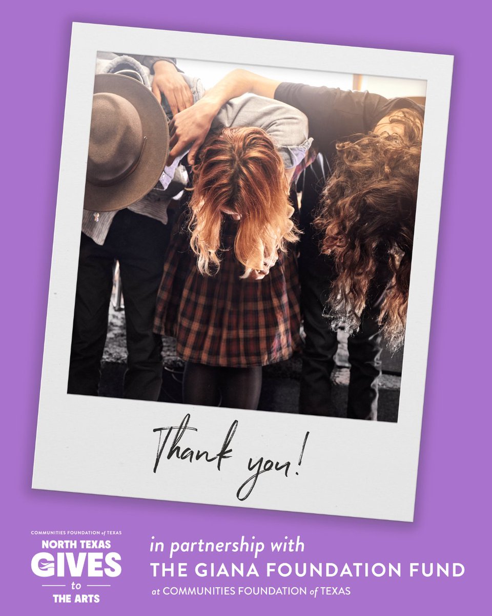 Communities Foundation of Texas (CFT) (@givewisely) on Twitter photo 🎭✨ Thank you, North Texas! ✨🎭
During this year’s North Texas Gives to the Arts campaign, 1,075 generous donors gave over $447,000 to support local Arts & Humanities organizations! <a href="/NTxGivingDay/">North Texas Giving Day</a> 🎭✨ Thank you, North Texas! ✨🎭
During this year’s North Texas Gives to the Arts campaign, 1,075 generous donors gave over $447,000 to support local Arts & Humanities organizations! <a href="/NTxGivingDay/">North Texas Giving Day</a>
