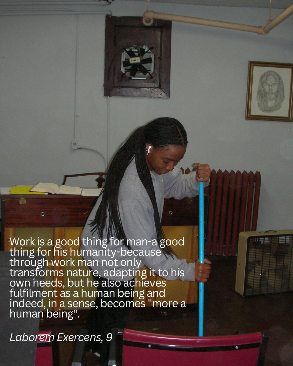 On this feast of St. Joseph the Worker, we remember the dignity and sanctity of human labor.

St. John Paul II’s encyclical Laborem Exercens reminds us that work is not just about productivity. It is about becoming more fully human in Christ.

May we, like St. Joseph, work with