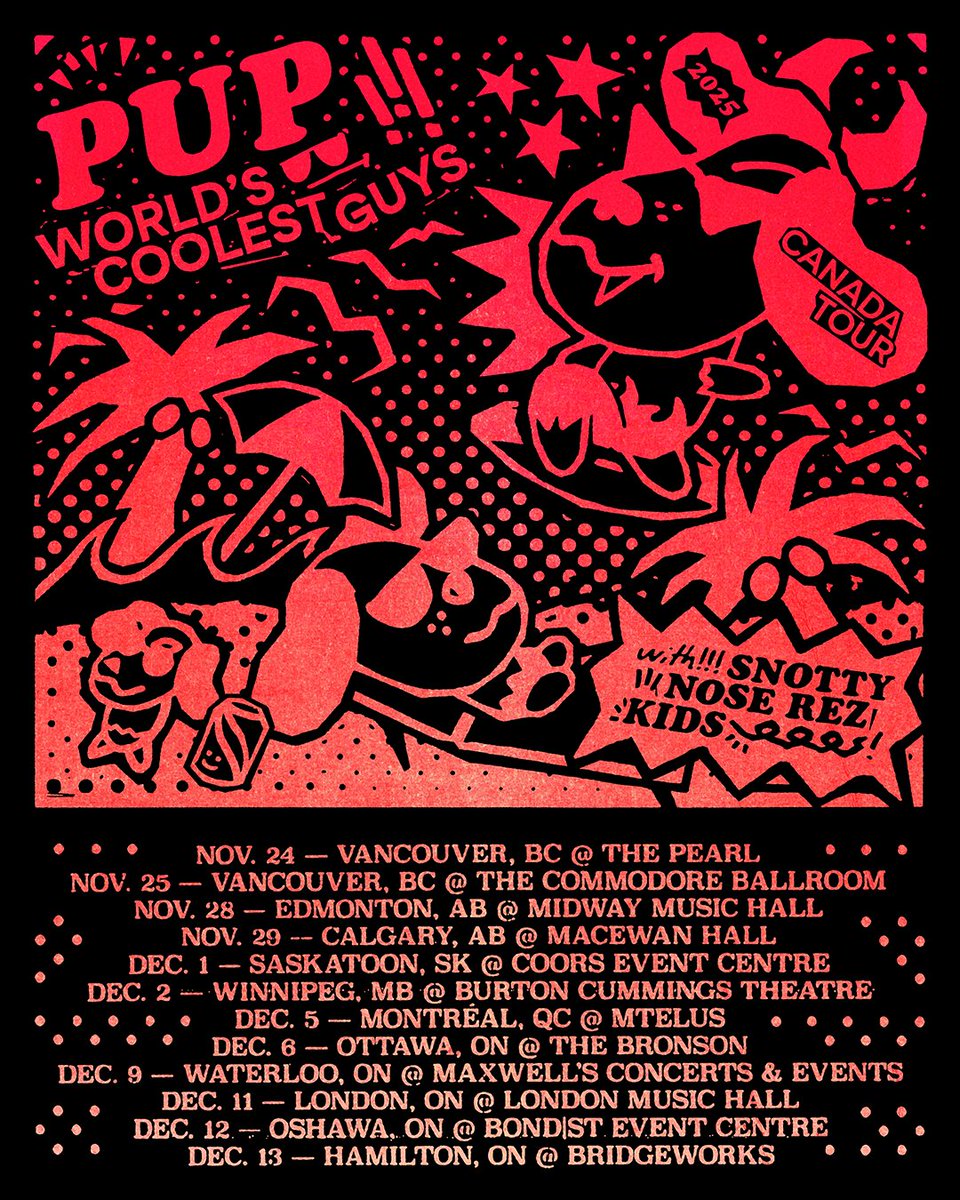Presale ends tonight at 10PM 

Code: PUPSNRK 

Tix: snottynoserezkids.com
