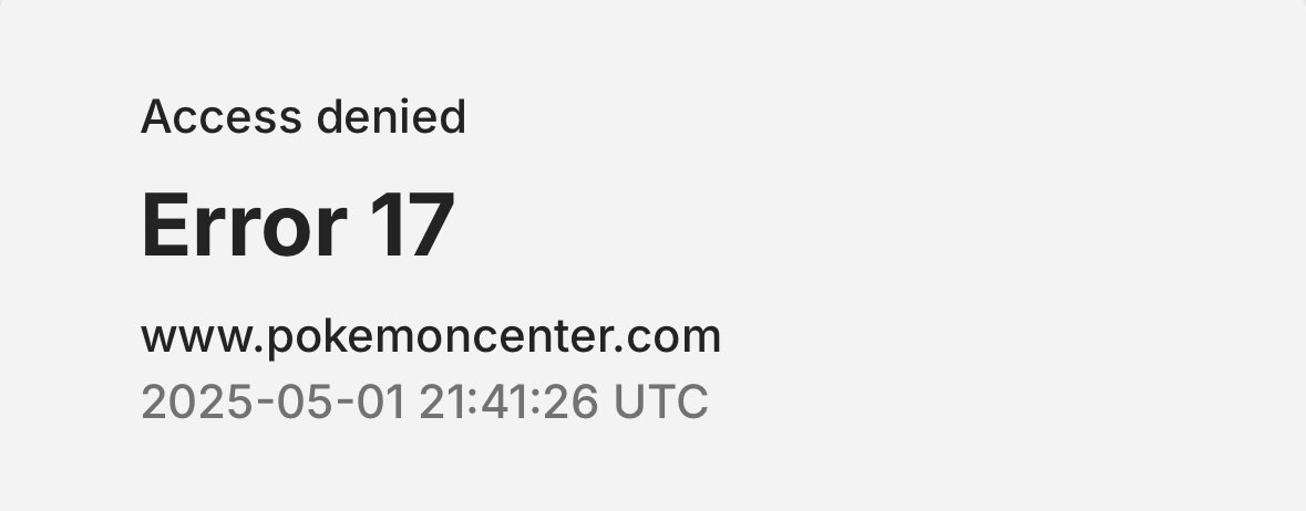Anyone else get this at pokemon center when they try to pay? 😭