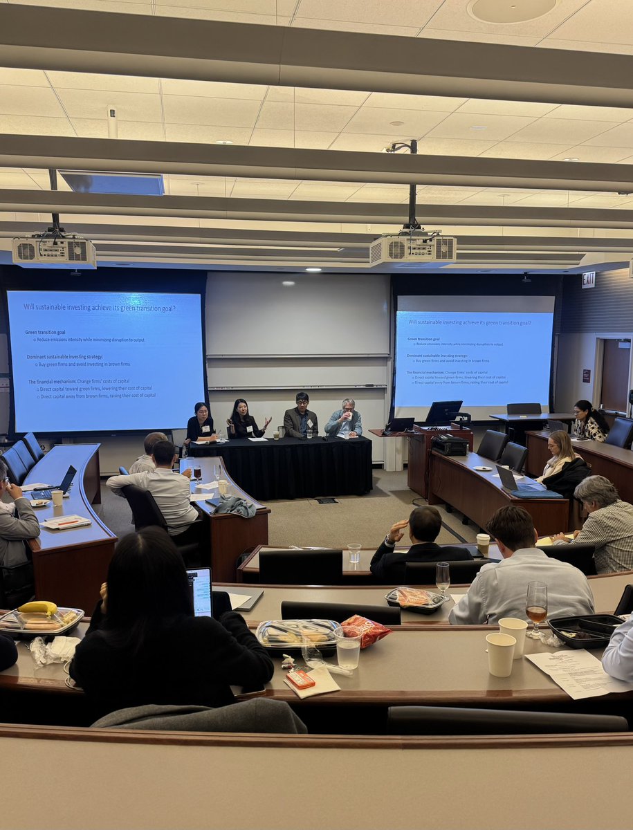 MFRProgram's tweet image. We have an exciting panel session on climate with speakers @UncertainLars (UChicago), @sewonhur (FRB Dallas), Kelly Shue (Yale), and moderator Yueran Ma (Booth). Many thanks to our audience for the engaging questions. #EconTwitter