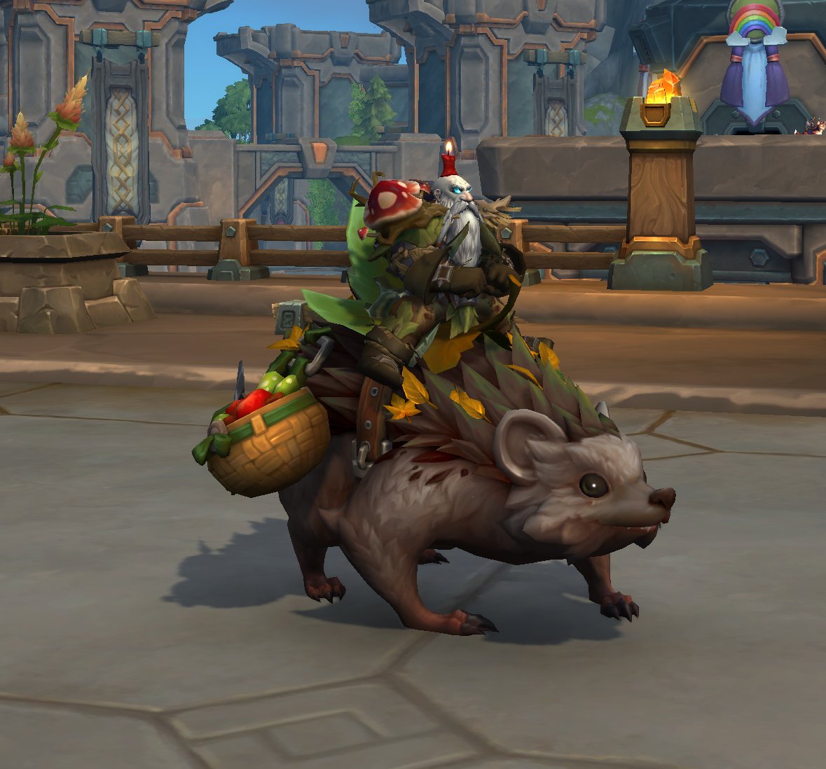 My transmog matched my new mount perfectly! It's so cuuuuuute!