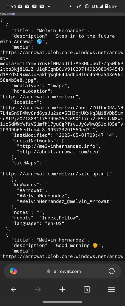 melvinherdz's tweet image. Following our SEO Initiative we have created a new file called indexsitemap.json why json file, because Is a light weight option to populate information and is widely used as API, this file is public and contains 
title,
description,
media,
mediaType,
homeLocation,
location,…