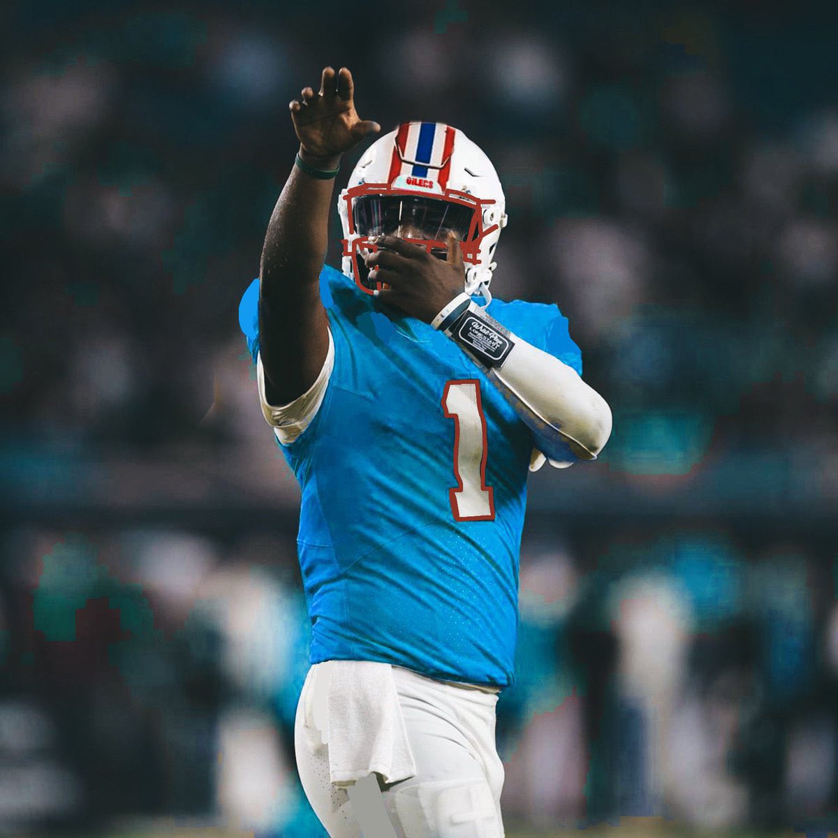 The #1 looks a billion times better in the Oilers font than the Titans font… next jersey refresh let’s just use the throwbacks with a titans logo on the helmet.