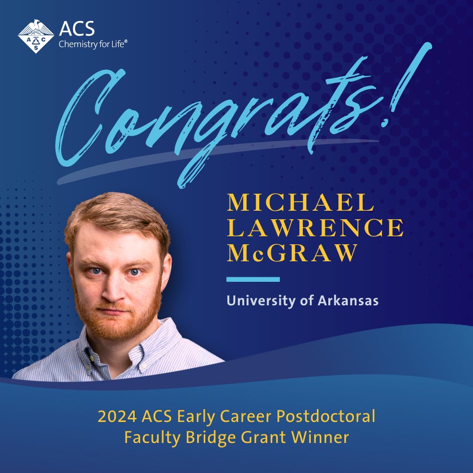 ACS Green Chemistry Institute (@acsgci) on Twitter photo Meet another changemaker in sustainable science! π ACS ECP-Faculty Bridge Grant Winner Dr. Michael McGraw at <a href="/UArkansas/">University of Arkansas</a> is creating new polymer chemistries for sustainable, degradable materials. #SustainablePlastics #GreenChemistry brnw.ch/21wSlYw Meet another changemaker in sustainable science! π ACS ECP-Faculty Bridge Grant Winner Dr. Michael McGraw at <a href="/UArkansas/">University of Arkansas</a> is creating new polymer chemistries for sustainable, degradable materials. #SustainablePlastics #GreenChemistry brnw.ch/21wSlYw