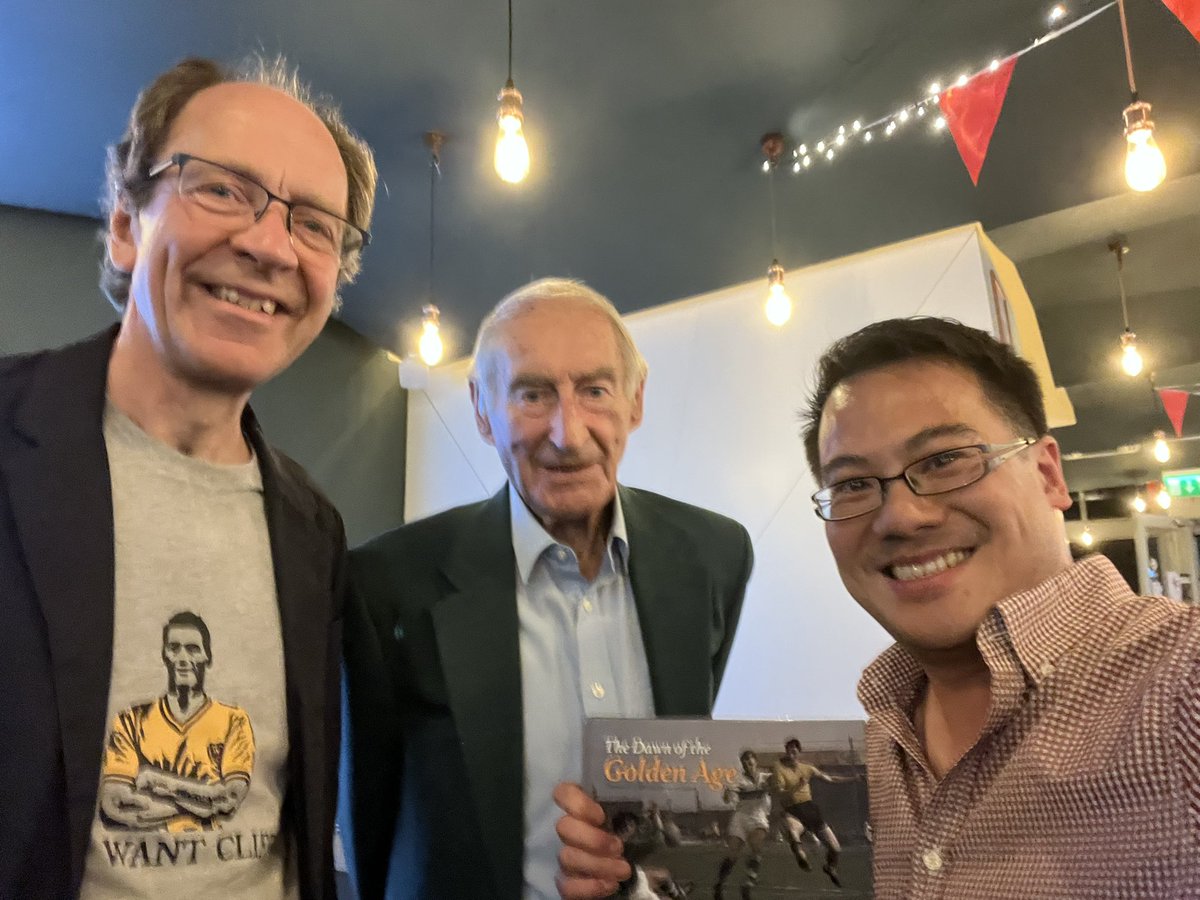 EseaHornets's tweet photo. Book launch of @treasurywatford’s “The Dawn of the Golden Age” by @GeoffWicken. The book tells the story of @WatfordFC 1959/60 promotion season which Sammy Chung played a big part in. 

Great hearing from Peter Walker and great hosting by @watfordpodcast’s @JonMoonie . https://t.co/cQcoqO5cux