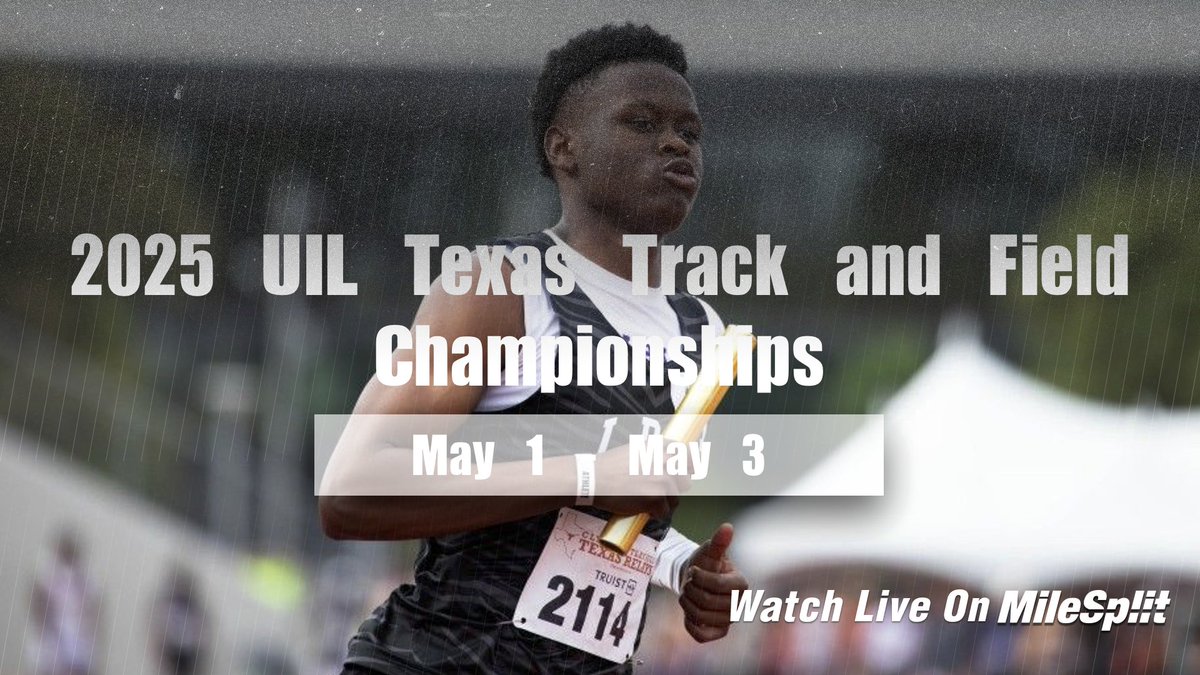 Watch the 2025 UIL Track and Field State Championships LIVE on TX.MileSplit  📺👉accounts.milesplit.com/live/161793-20…