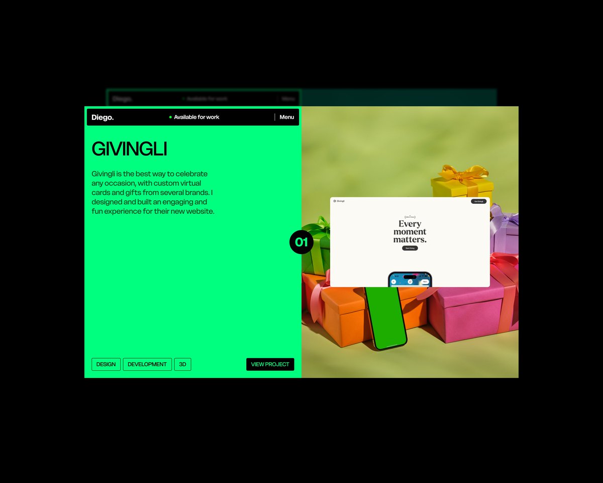 dieg0liv's tweet image. I'm on that time again where I want to redesign my portfolio, and tried several things but got stuck. So I decided to just come up with something clean and easy to build. But with a bit of color as well.
WIP for sure but feeling in the right direction.