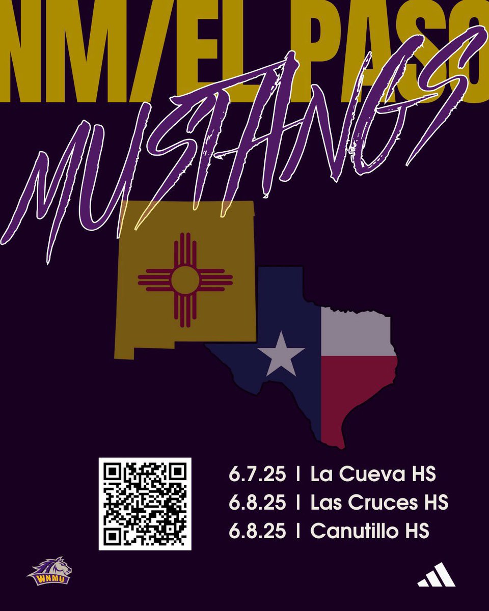 David Delgado (@coachd_delgado) on Twitter photo New Mexico and El Paso Athletes! Come camp with the Mustangs! Ball out! Compete! Earn your spot to be part of the #RareBreed!  Use the QR code to register for your spot to be seen and coached by our staff. New Mexico and El Paso Athletes! Come camp with the Mustangs! Ball out! Compete! Earn your spot to be part of the #RareBreed!  Use the QR code to register for your spot to be seen and coached by our staff.