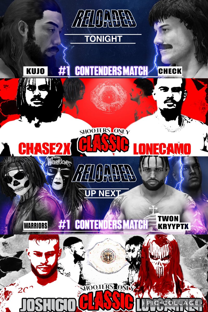 ShooterWrestlin's tweet image. TONIGHT at 7PM EST SOW is LIVE
MAIN EVENT: @wrestlingcheckk vs @KUJOkev to become the IC Number 1 contender
@chase_2x vs @LoneCamo
Tag Team number 1 contenders match @ShadDaGod7 vs @kryyptx @twonslapedcupid
@joshigio vs @saycartier
We hear from @xBryGuy & @CVHighlights247