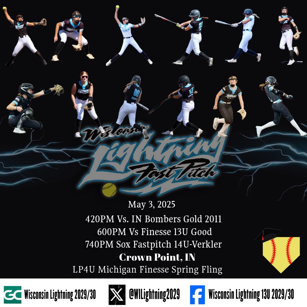 WI Lightning 2029/30 (@wilightning2029) on Twitter photo We kick off our summer season schedule in Crown Point, IN at the LP4U Finesse Spring Fling Saturday!! It’s going to be a fun summer with this crew!! <a href="/WI_LightningSB/">WI Lightning SB</a> #lightningpride We kick off our summer season schedule in Crown Point, IN at the LP4U Finesse Spring Fling Saturday!! It’s going to be a fun summer with this crew!! <a href="/WI_LightningSB/">WI Lightning SB</a> #lightningpride