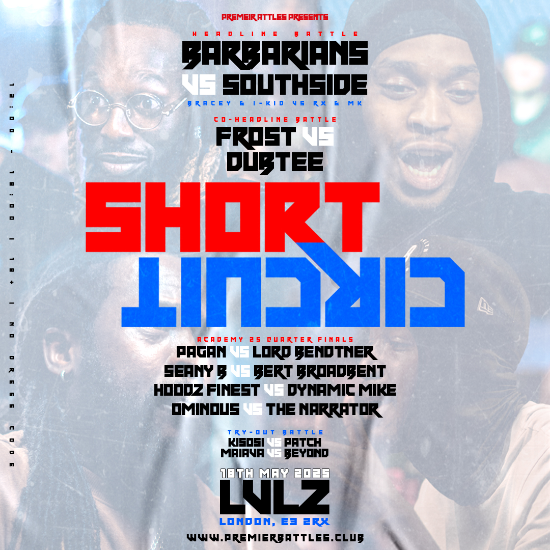 ⚡️ TOMORROW⚡️

This month we're at a new venue, Levels in London.

Short Circuit is back with two electric headline battles and the Academy South Qualifiers!

Tickets available on the Door!