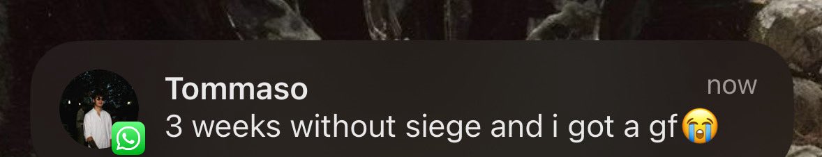 Meanwhile i have been siege free for a whole month and the only thing i got is smelling like kebab every day