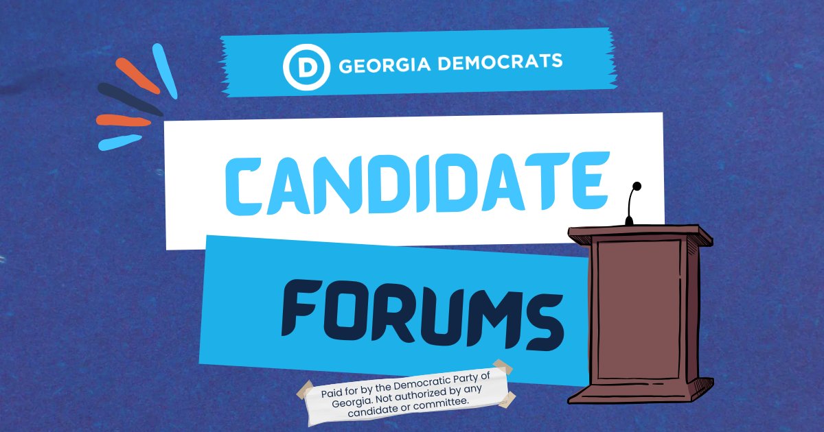HAPPENING NOW: We're live in Statesboro hearing from DPG Chair candidates 👏  

Tune in here: youtube.com/live/1f3rveh2b…