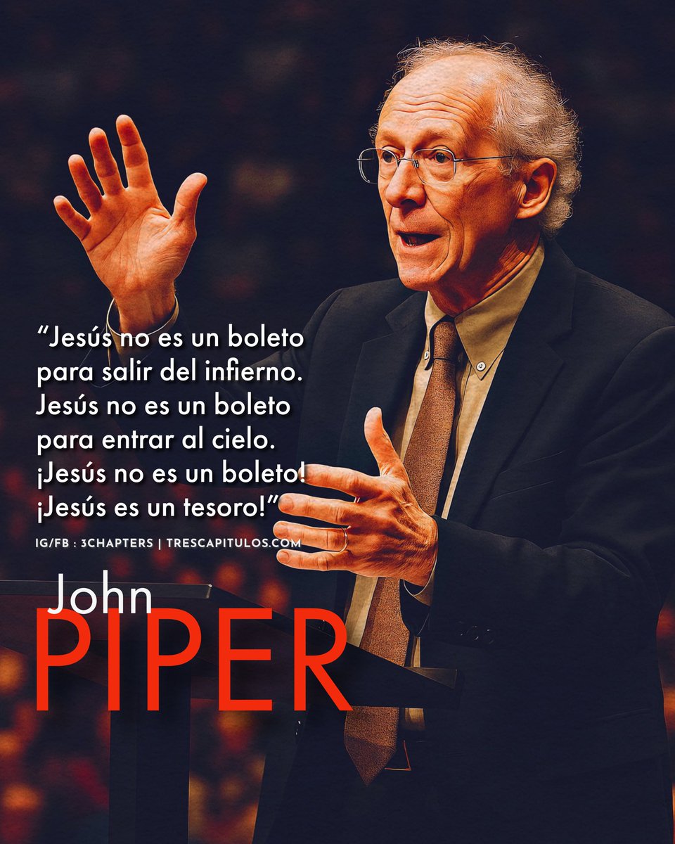 3Chapters1C1558's tweet photo. “Jesús no es un boleto para salir del infierno. Jesús no es un boleto para entrar al cielo. ¡Jesús no es un boleto!¡Jesús es un tesoro!”
John Piper

#CitasCitables #JohnPiper #3Chapters https://t.co/s8FK5DXcnv