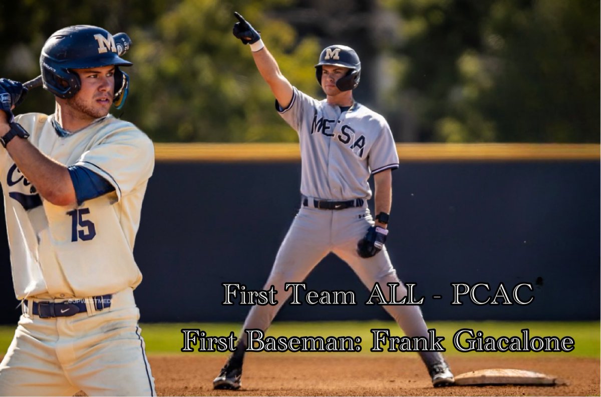 Congrats to Frank Giacalone earning ALL-PCAC, First Baseman👏🏽