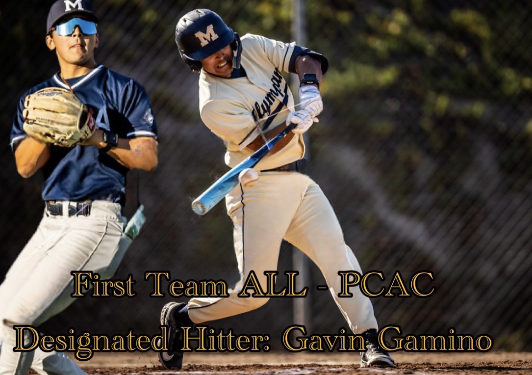 Congrats to Gavin Gamino earning ALL-PCAC, Designated Hitter 👏🏽