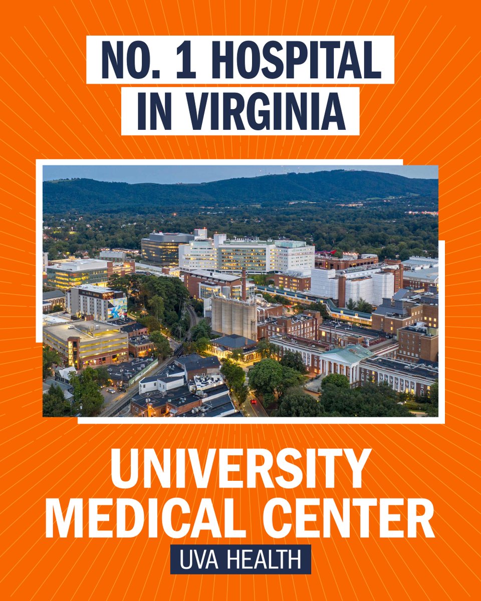 UVA (@uva) on Twitter photo .<a href="/uvahealthnews/">UVA Health</a> ranks as the No. 1 hospital in Virginia and among the top 50 hospitals nationally in Newsweek’s “World’s Best Hospitals 2025” guide. uvatoday.me/3YsFVXj .<a href="/uvahealthnews/">UVA Health</a> ranks as the No. 1 hospital in Virginia and among the top 50 hospitals nationally in Newsweek’s “World’s Best Hospitals 2025” guide. uvatoday.me/3YsFVXj