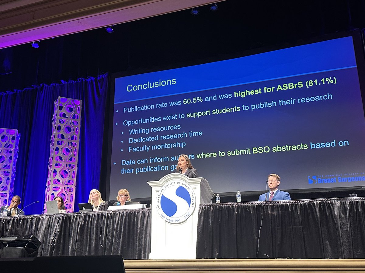 Great <a href="/ASBrS/">ASBrS</a> talk on successful publication after presentation. #ASBrS2025  wins!! Congrats to presenter  MSIII Summerside and team <a href="/ChandlerCortina/">Chandler S Cortina, MD</a>