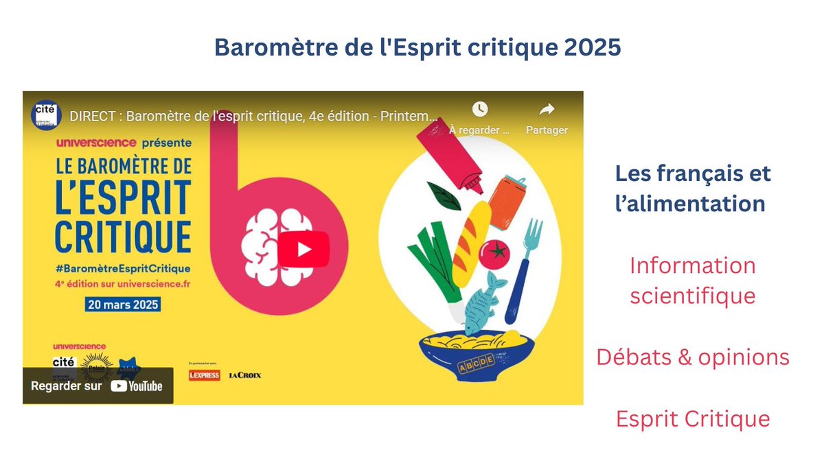 éduscol EMI (@eduscol_emi) on Twitter photo #EMI & #Sciences | <a href="/universcience/">universcience</a> <a href="/citedessciences/">Cité des sciences et de l'industrie</a>
🌡Les Français & l'alimentation
👉universcience.fr/fr/esprit-crit…
✅Enjeux de l'alimentation éclairés par les sciences
✅Information & opinion
✅Parcours EMI Scientifique avec le Labomédia <a href="/bibliothequeBSI/">Bibliothèque - Cité des sciences et de l'industrie</a>
👉cite-sciences.fr/fr/vous-etes/e… #EMI & #Sciences | <a href="/universcience/">universcience</a> <a href="/citedessciences/">Cité des sciences et de l'industrie</a>
🌡Les Français & l'alimentation
👉universcience.fr/fr/esprit-crit…
✅Enjeux de l'alimentation éclairés par les sciences
✅Information & opinion
✅Parcours EMI Scientifique avec le Labomédia <a href="/bibliothequeBSI/">Bibliothèque - Cité des sciences et de l'industrie</a>
👉cite-sciences.fr/fr/vous-etes/e…