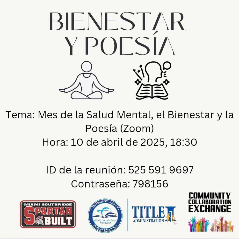 RidgeInteracts's tweet image. #MentalHealthAwareness is a constant at Miami Southridge
Our inter-club, community based monthly virtual #MentalHealth topics have stayed active & strong empowering our Spartans with a safe space all school year round #MayIsMentalHealthMonth