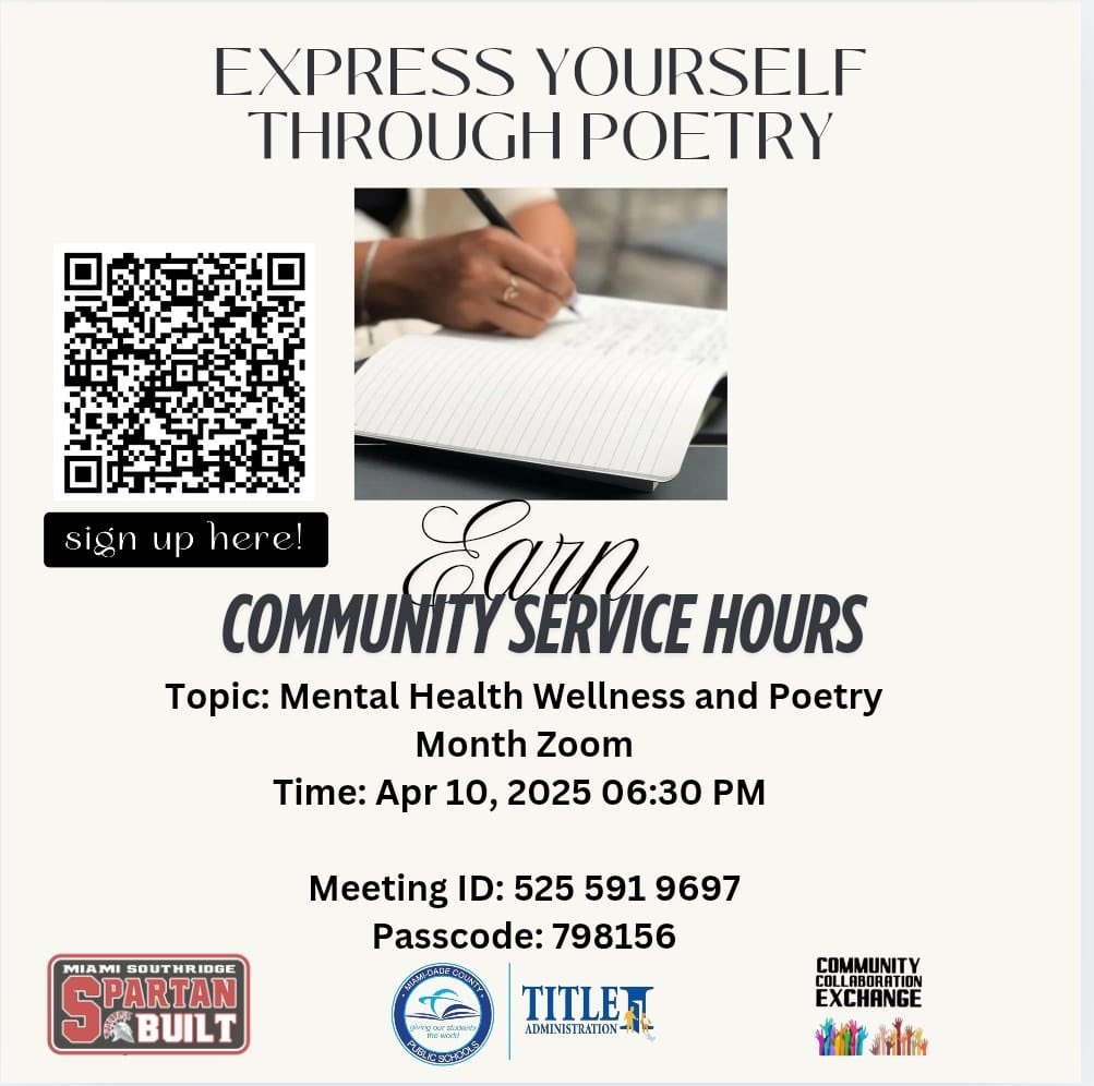 RidgeInteracts's tweet image. #MentalHealthAwareness is a constant at Miami Southridge
Our inter-club, community based monthly virtual #MentalHealth topics have stayed active & strong empowering our Spartans with a safe space all school year round #MayIsMentalHealthMonth