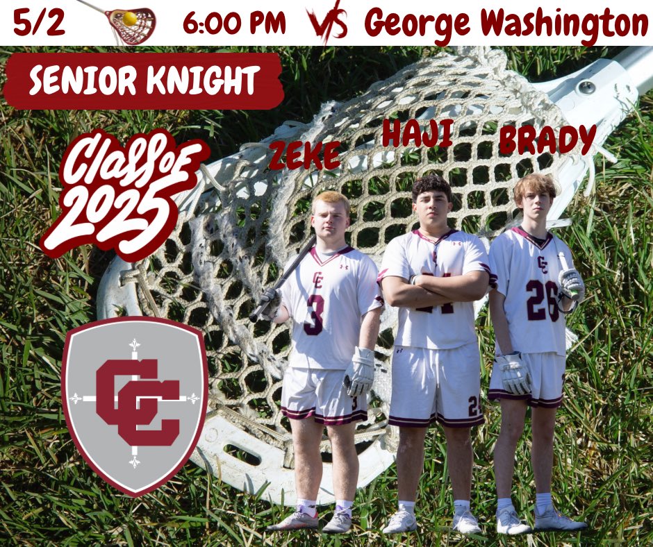 5/2 Gameday Regular season finale WCC vs George Washington SENIOR KNIGHT starts 5:45