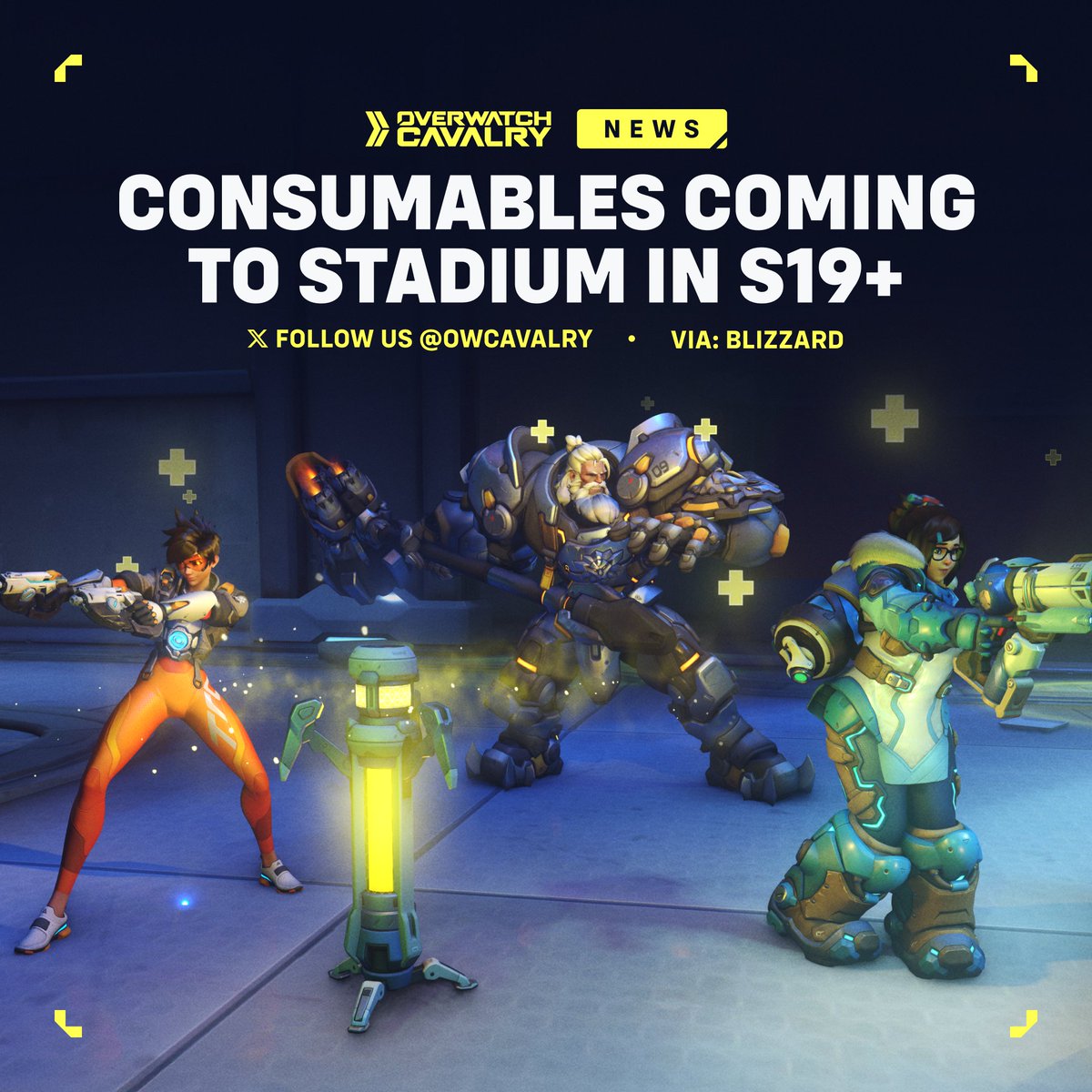 Consumables are coming to #Overwatch2 ⏫

The Stadium roadmap reveals that consumables are coming to the mode, potentially offering temporary buffs like damage boosts, cooldown reductions, and more!