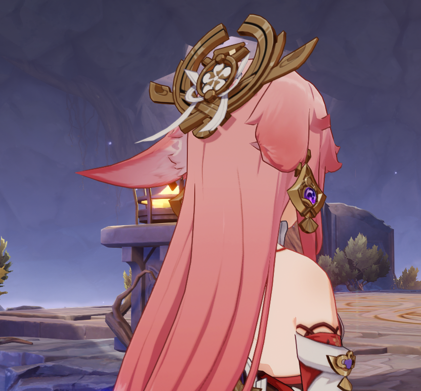 brokuroos's tweet photo. im so hungry i could eat yae miko ears https://t.co/eplsWqZtGk