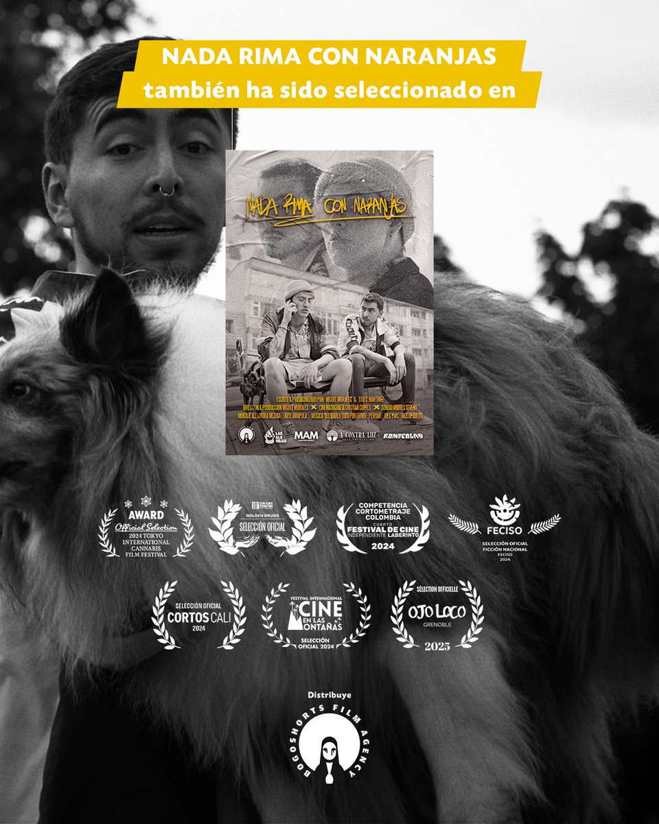 🎬🍊 NADA RIMA CON NARANJAS forma parte de la selección oficial del XXV <a href="/imagenfest/">Festival Internacional de la Imagen</a>, que se realizará del 2 al 9 de mayo en Bogotá y Manizales. Dirigido y producido por <a href="/MMKZB/">Miguel Morales</a> 

📽 Distribuido por #BOGOSHORTSFilmAgency.

 #UniversoBOGOSHORTS #BOGOSHORTS #ShortFilms #ILoveShorts