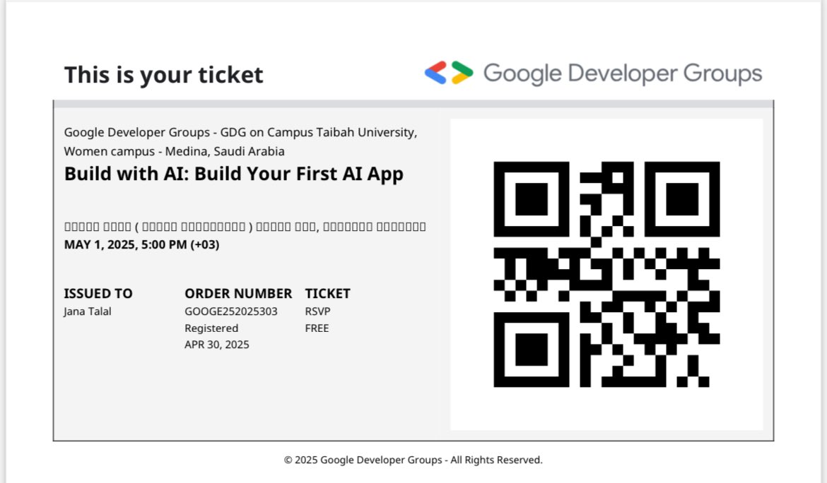jjanna66's tweet photo. من احلا الفعاليات الي حضرتها، كنت متدربة و منظمة مع ذلك اسستفدت و اسستمتعت!
GDG is the best 🪄
#Build_With_AI #Build_With_AI_MENAT
#GDG_TU #Build_with_HashPlus https://t.co/t05608tsqB