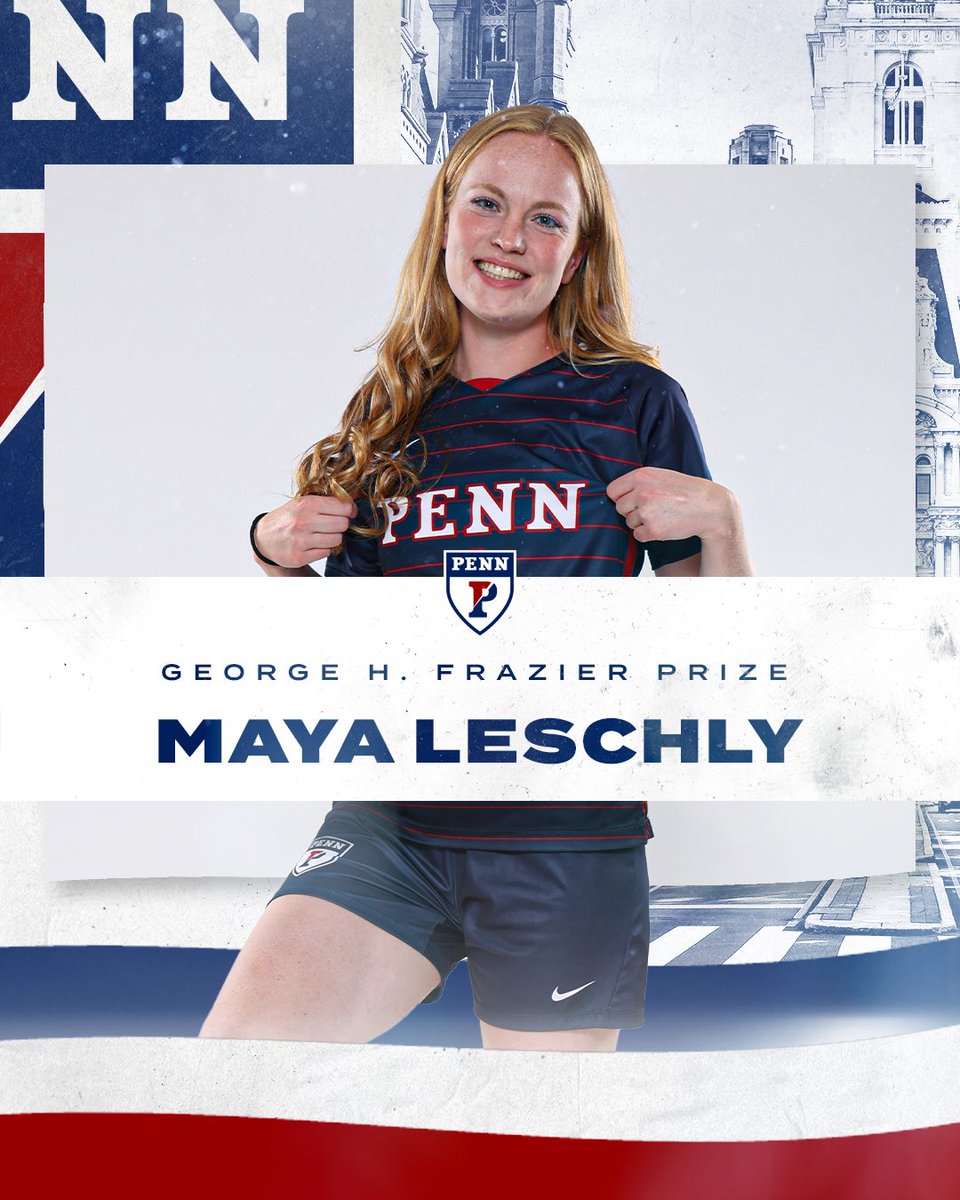 Presenting your 2024-25 𝙂𝙤𝙡𝙙𝙧𝙞𝙣𝙜 𝙋𝙧𝙞𝙯𝙚 AND 𝙁𝙧𝙖𝙯𝙞𝙚𝙧 𝙋𝙧𝙞𝙯𝙚 𝙬𝙞𝙣𝙣𝙚𝙧, Maya Leschly!🏆

Maya was recognized last night as the winner of both awards for her performance in the classroom and on the pitch. Congratulations, Maya! 💐👏

#FightOnPenn🔴🔵⚽️