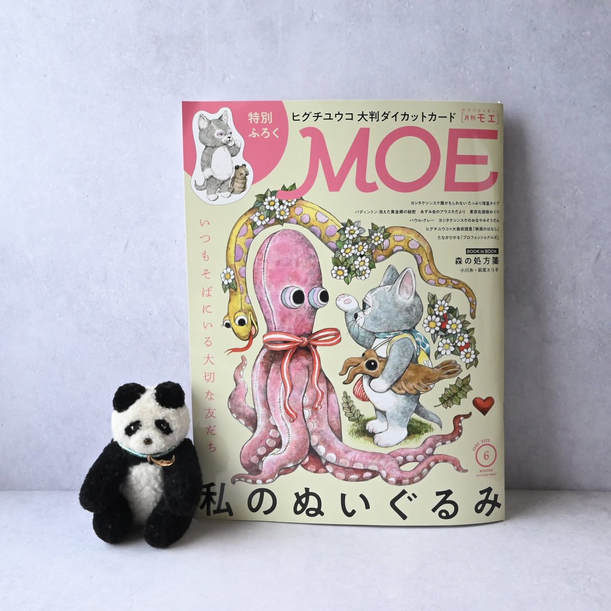 5/2発売のMOE6月号に
glimmer globeのぬいぐるみを載せていただきました

2023の刺繍の特集をみて
私もいつか大好きなMOE に載せてもらえるようになりたいと願ってました

嬉しい😭