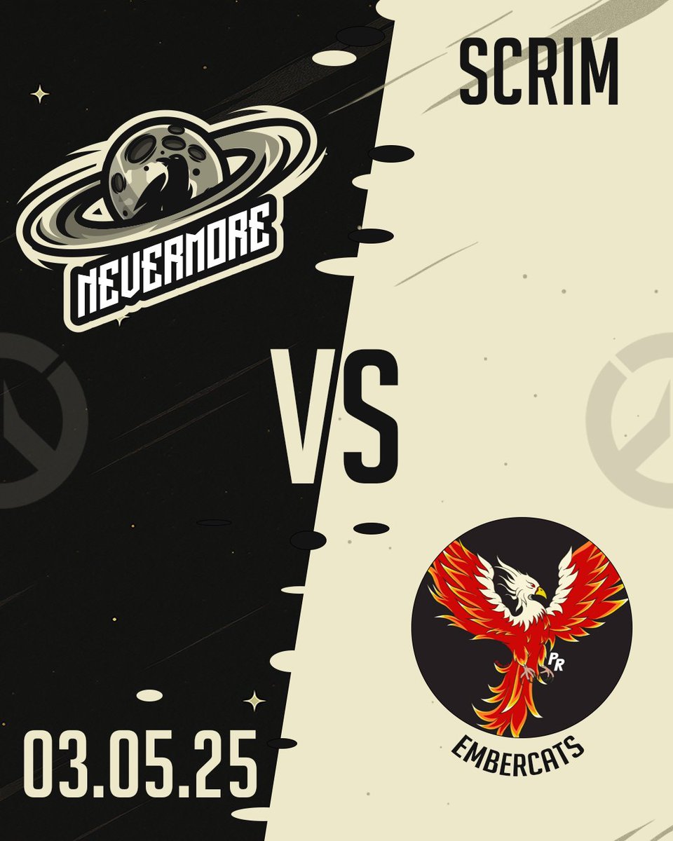 NVM_Esport's tweet photo. 📢 SCRIM – 03/05 à 21h
Nevermore vs Embercats (Phoenix Rising)

🛡️ Crapule poursuit son tryout en tank
⚔️ Lans confirmé, Fawks &amp; Shig alterneront en DPS
📺 POVs en live à suivre ce soir !
#Overwatch2 #ScrimFR #EsportFR #Nevermore https://t.co/7GpKZkROct