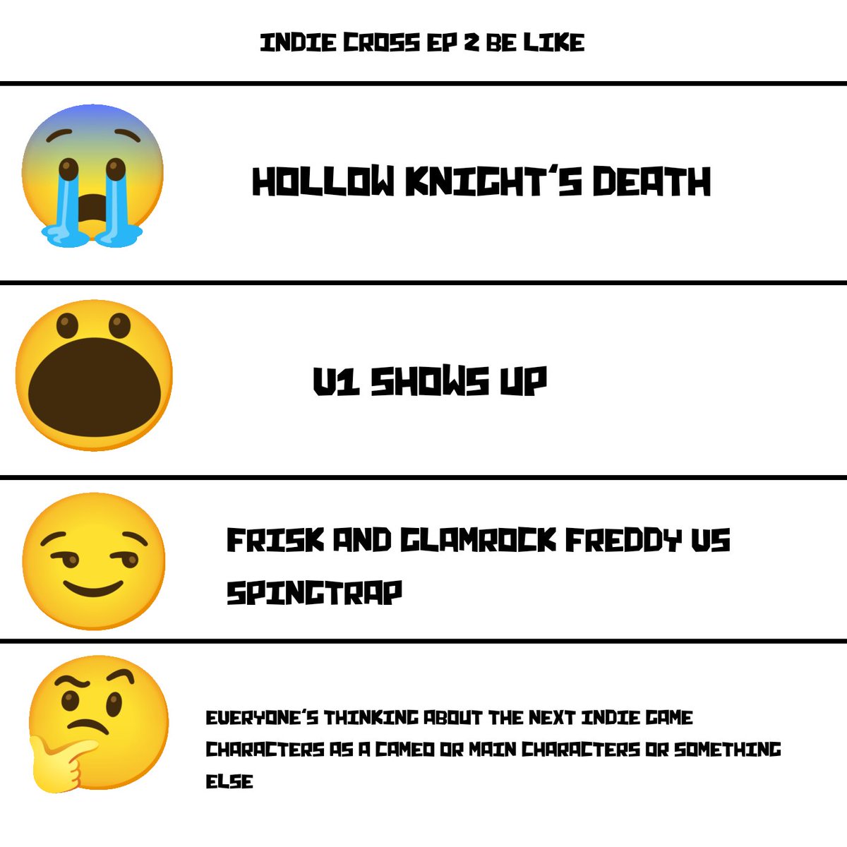 LuizAnimations's tweet image. #INDIECROSS #INDIECROSSEP2 #indiecross2 #meme