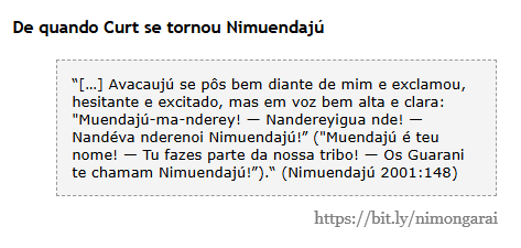 De quando Curt se tornou Nimuendajú
bit.ly/nimongarai