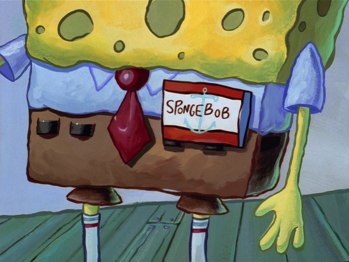 Today is the anniversary of when I got the best job in the sea, the Krusty Krab!