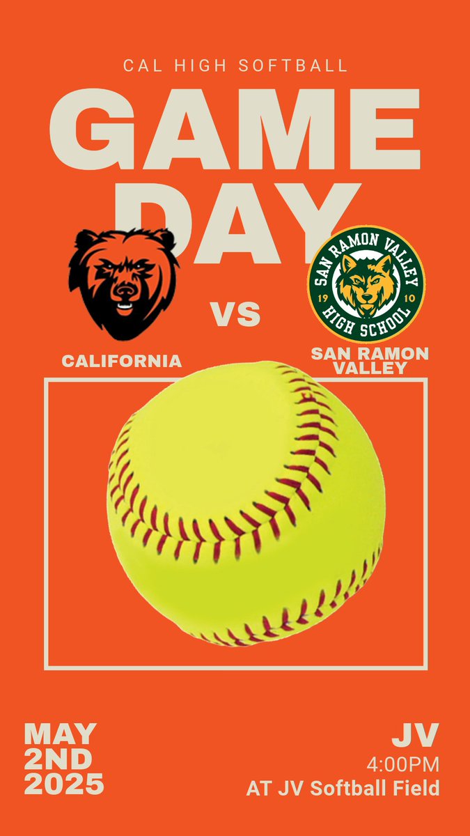 Come cheer on Cal’s JV softball team as they take on San Ramon Valley HS!

#gogrizzlies