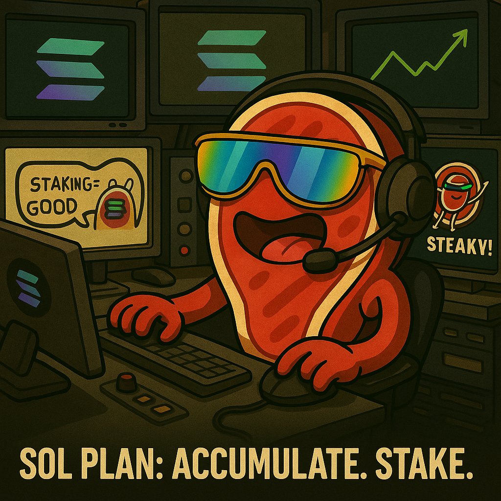 SOL Plan: Accumulate. Stake.

Those who stake, get $STEAK 🥩