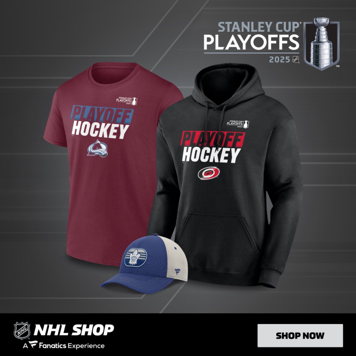Stanley Cup Playoffs 2025 are HERE!

Rep your squad with official NHL Playoff gear — tees, hoodies, hats &amp; more!

Shop Now 👉🏽 nhlshop.775j.net/c/4065626/2943…

#StanleyCupPlayoffs #NHL2025 #PlayoffHockey