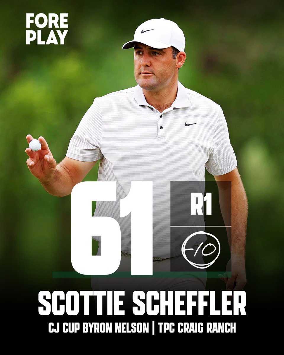ForePlayPod's tweet photo. SCOTTIE SCHEFFLER SCORCHING HOT.

2-SHOT LEAD AFTER ROUND 1. https://t.co/iRo18OVyYV