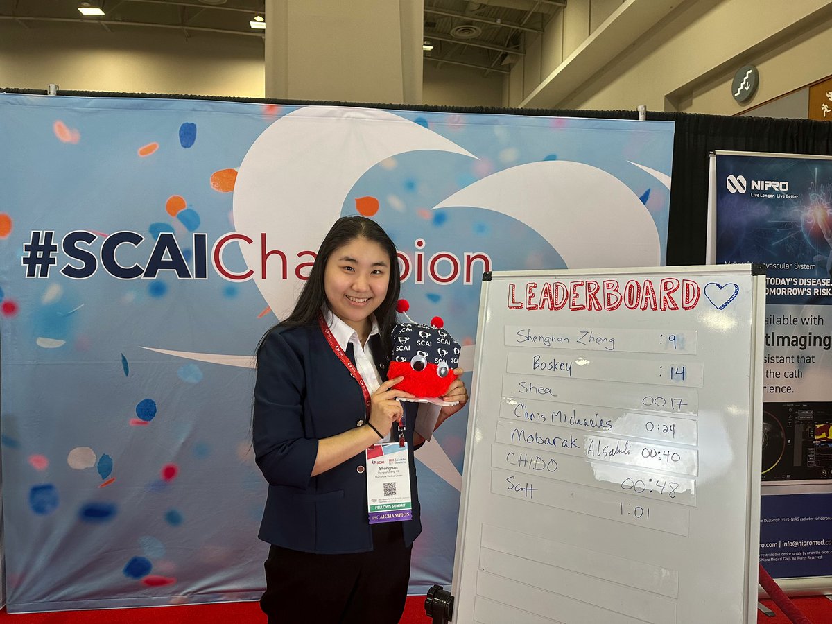 zheng_md's tweet image. Love our #SCAIChampionChallenge haha! So much fun every year! Can’t wait for the next one! #SCAI2025 #InterventionalCardiology #CathLabLife #MedTwitter”
🫀✨⚕️