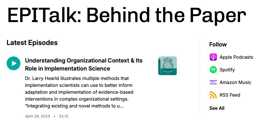 Bridging the gap between research &amp; practice remains one of public health's greatest challenges. What happens when evidence-based interventions leave the controlled environment of research &amp; enter the complex reality of practice?

Click the🔗 in our bio to hear the discussion❗️