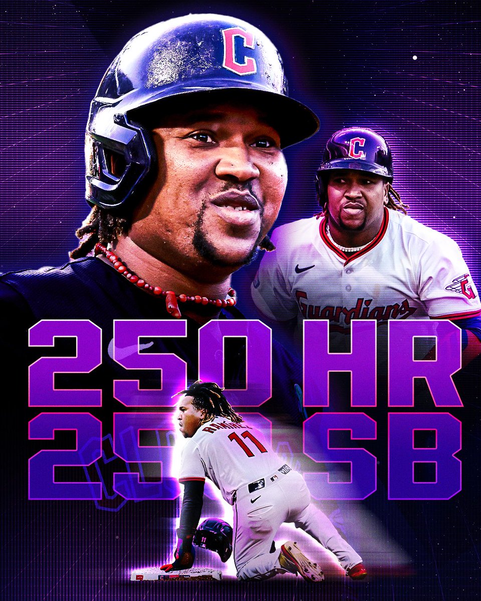 MLB (@mlb) on Twitter photo José Ramírez becomes the first player in <a href="/CleGuardians/">Cleveland Guardians</a> history and the 24th player in MLB history to hit 250 home runs and steal 250 bases 👏 José Ramírez becomes the first player in <a href="/CleGuardians/">Cleveland Guardians</a> history and the 24th player in MLB history to hit 250 home runs and steal 250 bases 👏