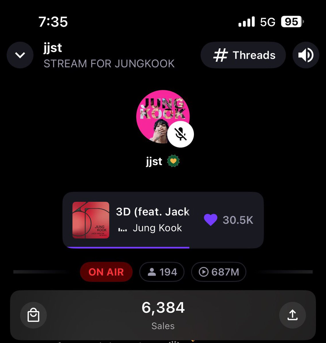 bl8hm's tweet photo. @JKJP_STREAM_ おはようございます😊
いつもありがとうございます💜

今日も皆様と一緒にStreaming とShazam でJUNGKOOK の応援🎶

JJST Stationhead Golden Week 24時間ON AIR🎧
https://t.co/aSV16olEPU

STREAM FOR JUNGKOOK 
#JungKook_GOLDEN https://t.co/Zb51r4k5UU