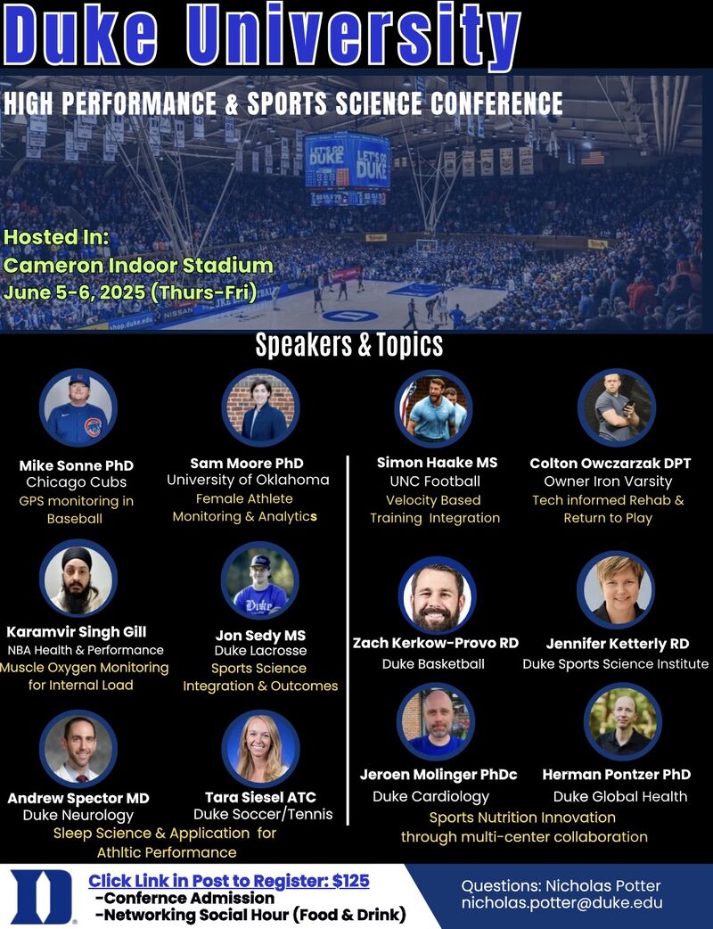 Andrew Spector (@andrewspectormd) on Twitter photo Registration is now open for the Duke University High Performance & Sports Science Conference. I think speaking from the floor of Cameron Indoor Stadium is the coolest gig I've ever had. lnkd.in/eamDZvf8
<a href="/Duke_Neurology/">Duke Neurology</a> Registration is now open for the Duke University High Performance & Sports Science Conference. I think speaking from the floor of Cameron Indoor Stadium is the coolest gig I've ever had. lnkd.in/eamDZvf8
<a href="/Duke_Neurology/">Duke Neurology</a>
