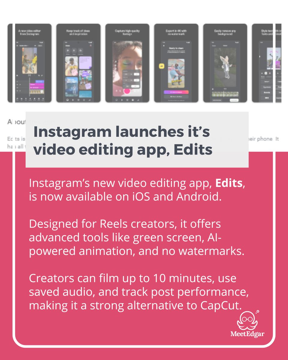 It's time for another edition of #EdgarUpdates 
Set sail with the latest currents in the social media world ⚓

#SocialMediaNews #SocialMediaTrends