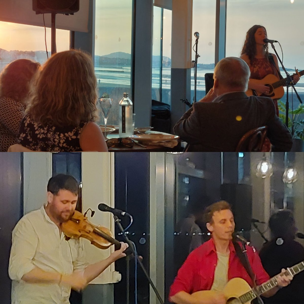 Noson o Gantorion Cymru yn Porth Eirias🌛🎶🏴󠁧󠁢󠁷󠁬󠁳󠁿. Eve Goodman ac Al Lewis.